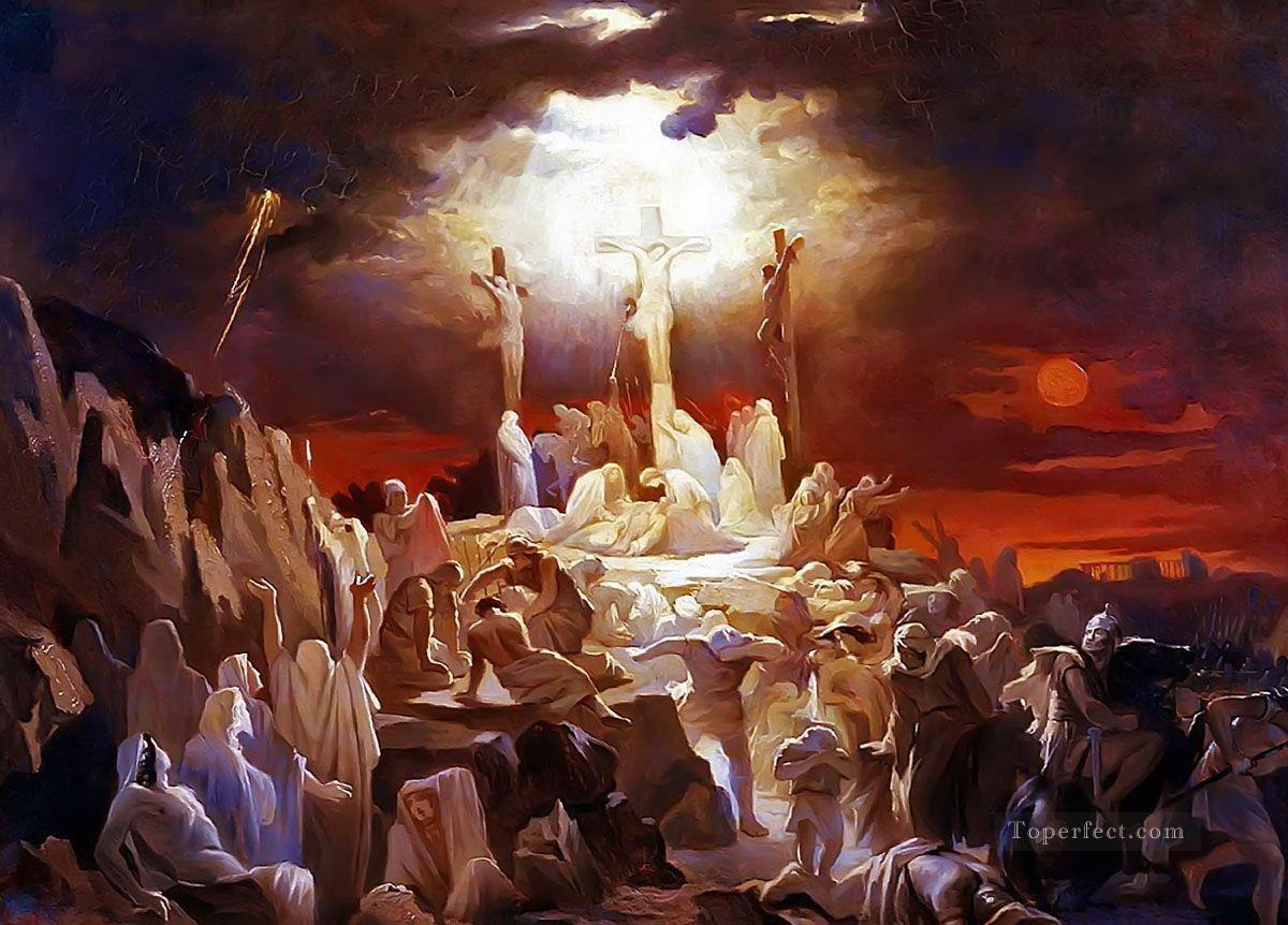イエス・キリストの磔刑 ヴァシリ・ゴリンスキー油絵